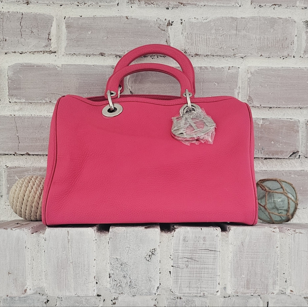 💗EUC Christian Dior Pink Diorissimo 2 way Calf Skin Leather Bag💗 - Picture 2 of 16